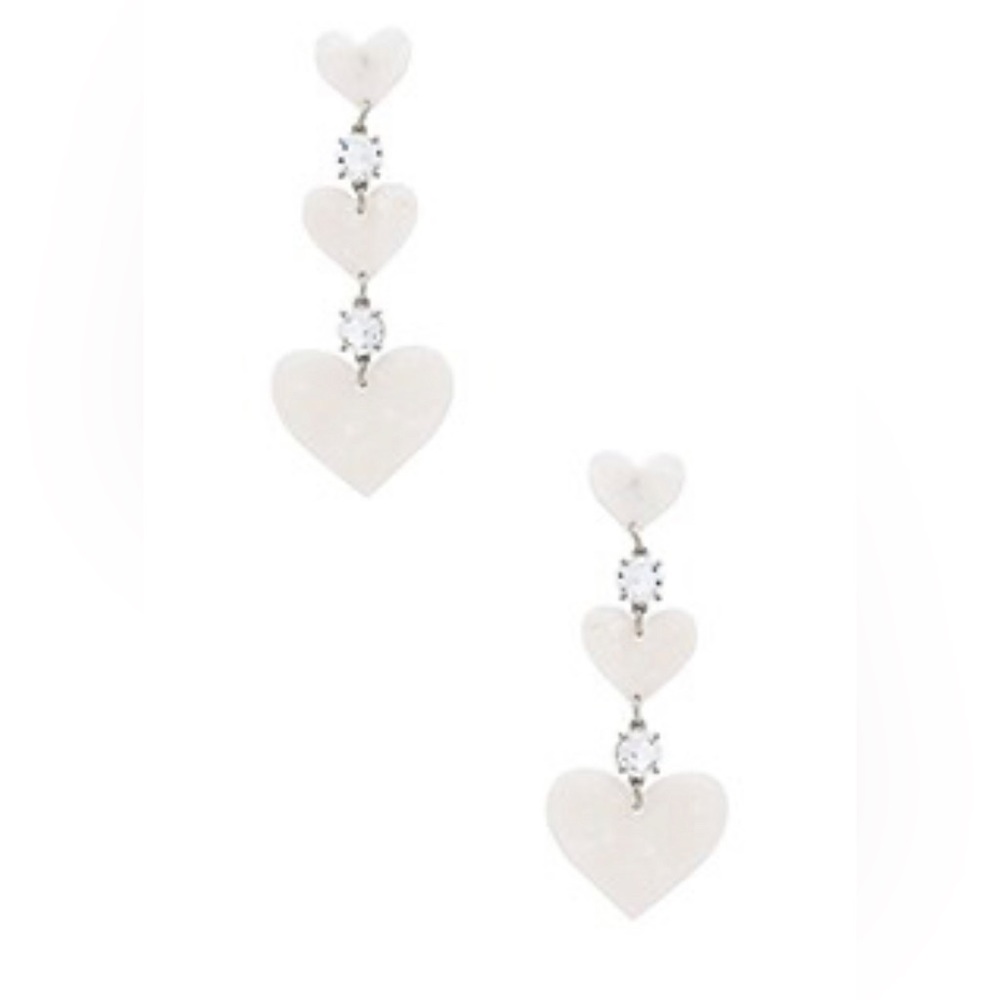 For Love and Lemons heart drop earrings - Picture 3 of 3